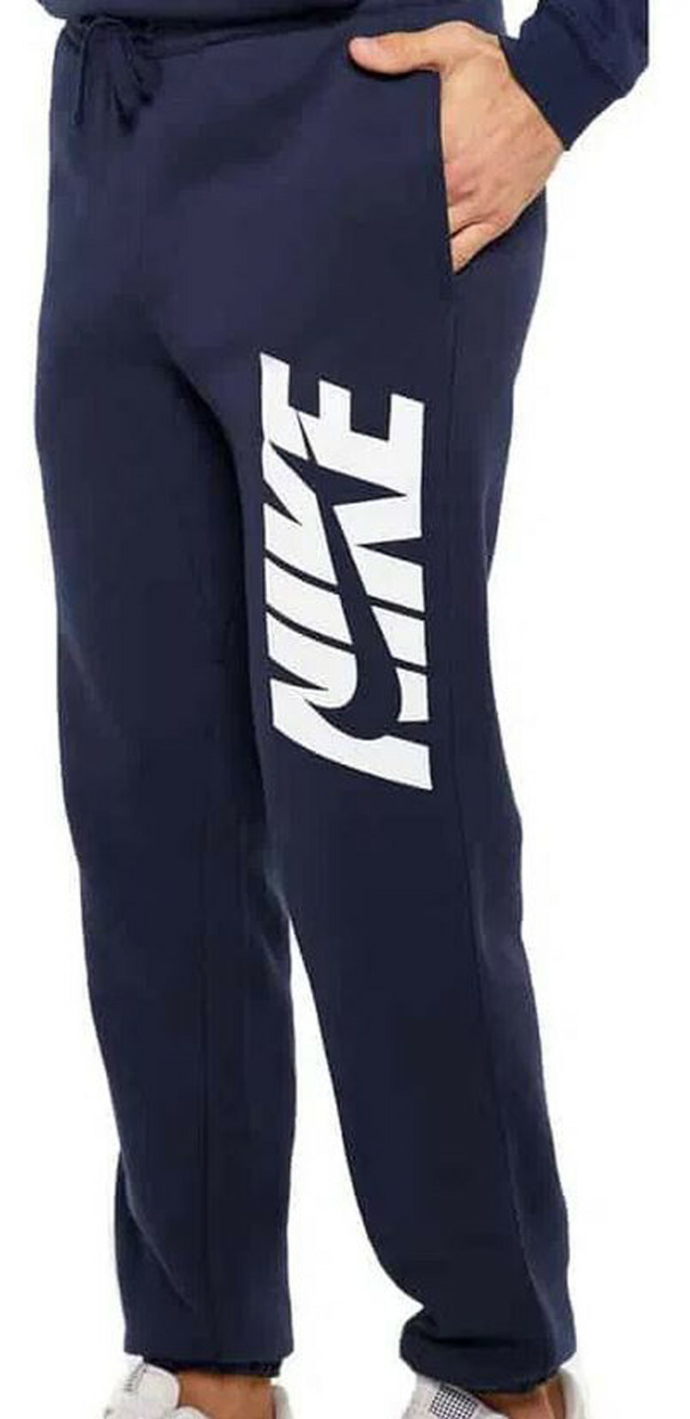 nike swoosh logo cuffed joggers